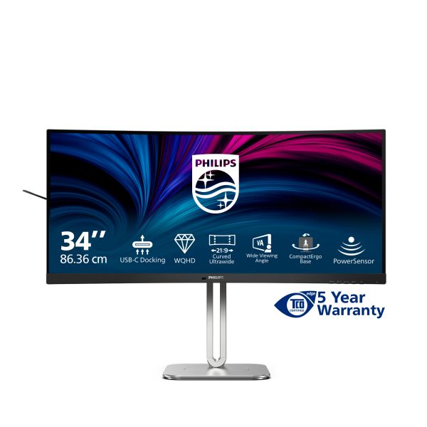 Philips 5000 series 34B2U5600C/00 computer monitor 86,4 cm (34") 3440 x 1440 Pixels Dual QHD LCD Grijs (34B2U5600C/00) Philips 5000 series 34B2U5600C/00 computer monitor 86,4 cm (34") 3440 x 1440 Pixels Dual QHD LCD Grijs (34B2U5600C/00)