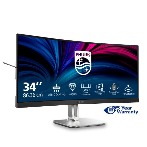 Philips 5000 series 34B2U5600C/00 computer monitor 86,4 cm (34") 3440 x 1440 Pixels Dual QHD LCD Grijs (34B2U5600C/00) Philips 5000 series 34B2U5600C/00 computer monitor 86,4 cm (34") 3440 x 1440 Pixels Dual QHD LCD Grijs (34B2U5600C/00)
