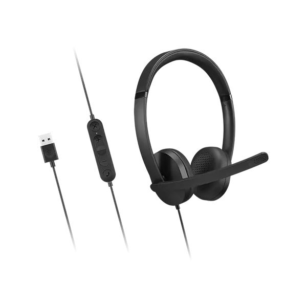 Lenovo 4XD1P83425 hoofdtelefoon/headset Bedraad Hoofdband Oproepen/muziek USB Type-A Zwart (4XD1P83425)
