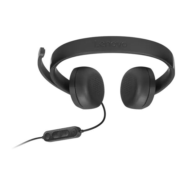 Lenovo 4XD1P83425 hoofdtelefoon/headset Bedraad Hoofdband Oproepen/muziek USB Type-A Zwart (4XD1P83425)