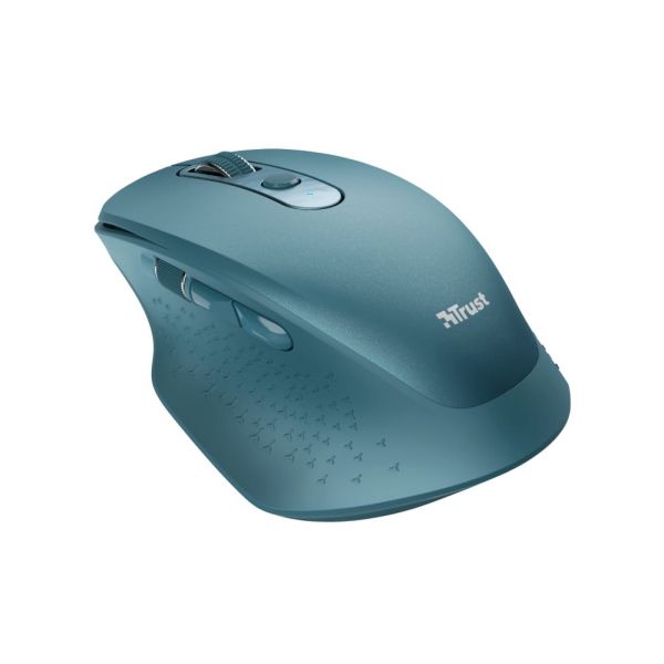 Trust Ozaa - Draadloze muis met USB-dongle - Oplaadbaar - Blauw/ groen (24034)