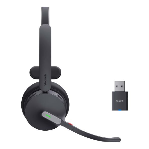 Yealink WH64 Hybrid Mono Teams Headset Draadloos Hoofdband Kantoor/callcenter Micro-USB Bluetooth Zwart (1208687)