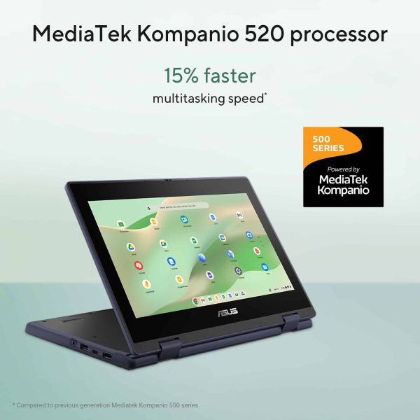 ASUS Chromebook CZ11 Flip CZ1104FM2A-NS0097 MediaTek Kompanio 520 29,5 cm (11.6") Touchscreen HD 8 GB LPDDR4x-SDRAM 64 GB eMMC Wi-Fi 6 (802.11ax) ChromeOS Grijs (90NX07V1-M00350)