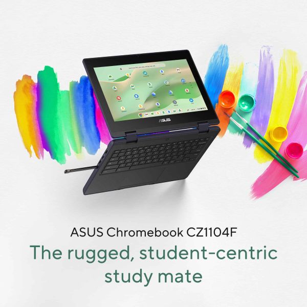 ASUS Chromebook CZ11 Flip CZ1104FM2A-NS0097 MediaTek Kompanio 520 29,5 cm (11.6") Touchscreen HD 8 GB LPDDR4x-SDRAM 64 GB eMMC Wi-Fi 6 (802.11ax) ChromeOS Grijs (90NX07V1-M00350)