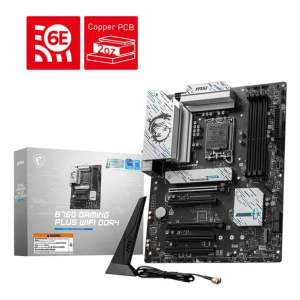 MSI B760 GAMING PLUS WIFI DDR4 moederbord Intel B760 LGA 1700 ATX (7D98-043R) MSI B760 GAMING PLUS WIFI DDR4 moederbord Intel B760 LGA 1700 ATX (7D98-043R)