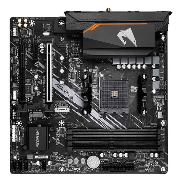 GIGABYTE B550M AORUS ELITE AX moederbord AMD B550 Socket AM4 micro ATX (B550M AORUS ELITE AX)
