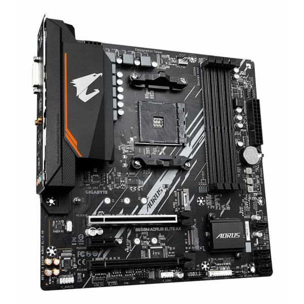 GIGABYTE B550M AORUS ELITE AX moederbord AMD B550 Socket AM4 micro ATX (B550M AORUS ELITE AX)
