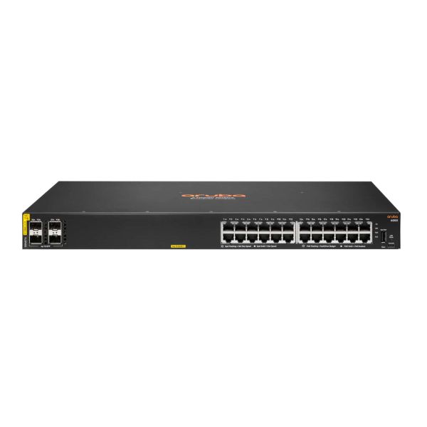 Hewlett Packard Enterprise Aruba 6000 24G Class4 PoE 4SFP 370W Managed L3 Gigabit Ethernet (10/100/1000) Power over Ethernet (PoE) 1U (R8N87A#ABB) Hewlett Packard Enterprise Aruba 6000 24G Class4 PoE 4SFP 370W Managed L3 Gigabit Ethernet (10/100/1000) Power over Ethernet (PoE) 1U (R8N87A#ABB)