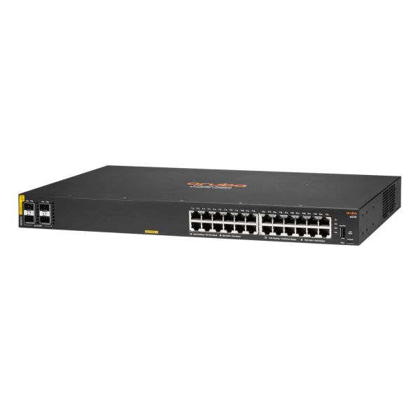 Hewlett Packard Enterprise Aruba 6000 24G Class4 PoE 4SFP 370W Managed L3 Gigabit Ethernet (10/100/1000) Power over Ethernet (PoE) 1U (R8N87A#ABB)