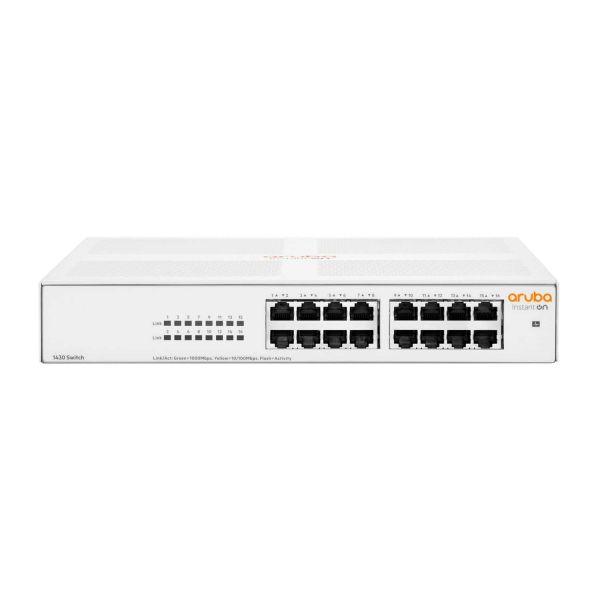 Hewlett Packard Enterprise Aruba Instant On 1430 16G Unmanaged L2 Gigabit Ethernet (10/100/1000) 1U Wit (R8R47A#ABB)