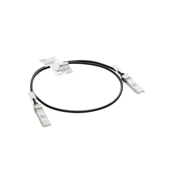 Aruba, a Hewlett Packard Enterprise company R9D19A Glasvezel kabel 1 m SFP+ Zwart, Zilver (R9D19A)
