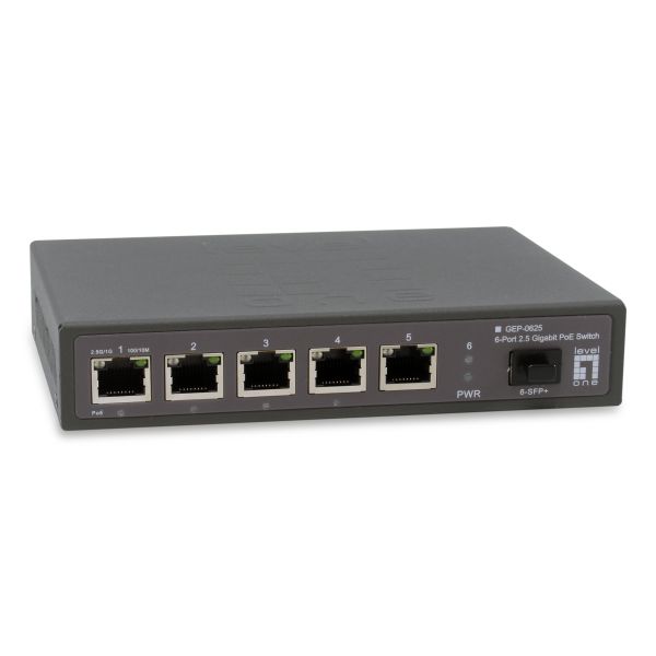 LevelOne GEP-0625 netwerk-switch Unmanaged 2.5G Ethernet (100/1000/2500) Power over Ethernet (PoE) Zwart (GEP-0625) LevelOne GEP-0625 netwerk-switch Unmanaged 2.5G Ethernet (100/1000/2500) Power over Ethernet (PoE) Zwart (GEP-0625)