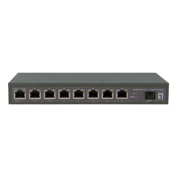 LevelOne GEP-0925 netwerk-switch Unmanaged 2.5G Ethernet (100/1000/2500) Power over Ethernet (PoE) Zwart (GEP-0925)
