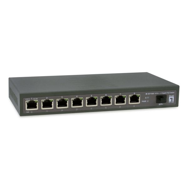 LevelOne GEP-0925 netwerk-switch Unmanaged 2.5G Ethernet (100/1000/2500) Power over Ethernet (PoE) Zwart (GEP-0925)