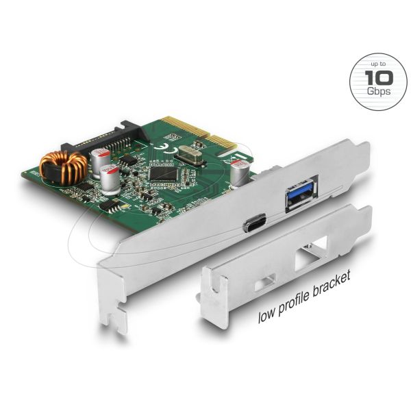 Delock PCI Express x1 naar USB Type-C kaart met 30W Power Delivery (90229)
