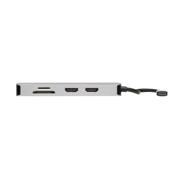 Tripp Lite U442-DOCK8G-GG laptop dock & poortreplicator Bedraad USB 3.2 Gen 1 (3.1 Gen 1) Type-C Zwart, Grijs (U442-DOCK8G-GG)