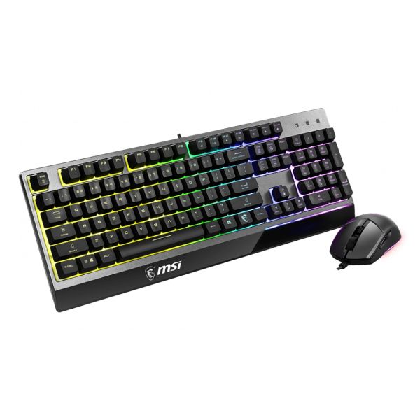 MSI Vigor GK30 COMBO (US) toetsenbord Inclusief muis Gamen USB QWERTY Amerikaans Engels Zwart (S11-04US602-CLA)
