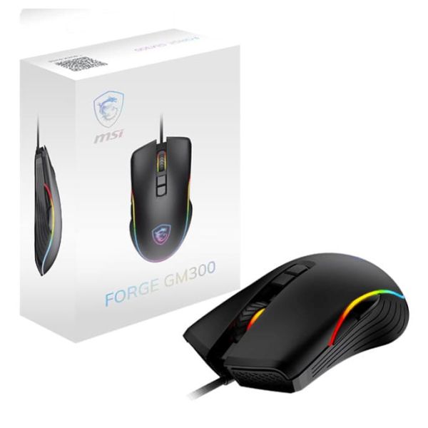 MSI FORGE GM300 muis Gamen Rechtshandig USB Type-A Optisch 7200 DPI (S12-0402300-HH9)