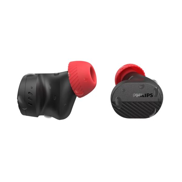 Philips TAA5508BK/00 hoofdtelefoon/headset True Wireless Stereo (TWS) In-ear Oproepen/muziek Bluetooth Zwart, Rood (TAA5508BK/00)