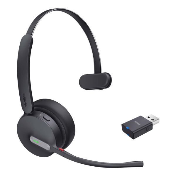 Yealink WH64 Hybrid Mono UC Headset Draadloos Hoofdband Kantoor/callcenter Micro-USB Bluetooth Zwart (1208688)