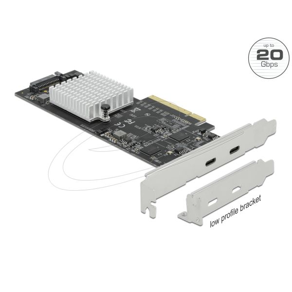 DELOCK PCI Express x8 Karte zu 2x extern SuperSpeed USB 20Gb (89011)