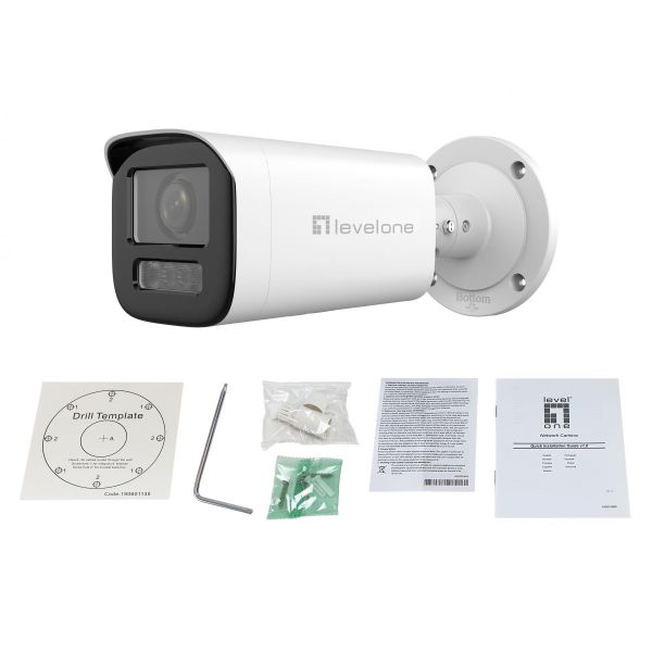 LevelOne FCS-5222 bewakingscamera Bullet IP-beveiligingscamera Binnen & buiten 1920 x 1080 Pixels Muur (FCS-5222)