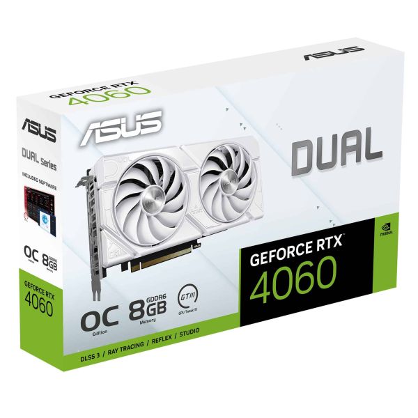 ASUS Dual -RTX4060-O8G-EVO-WHITE NVIDIA GeForce RTX 4060 8 GB GDDR6 (90YV0JCB-M0NA00)