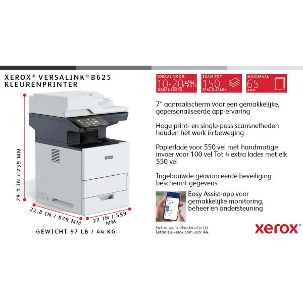 Xerox Versalink B625 Laser-Multifunktionsdrucker s/w (B625V_DN)