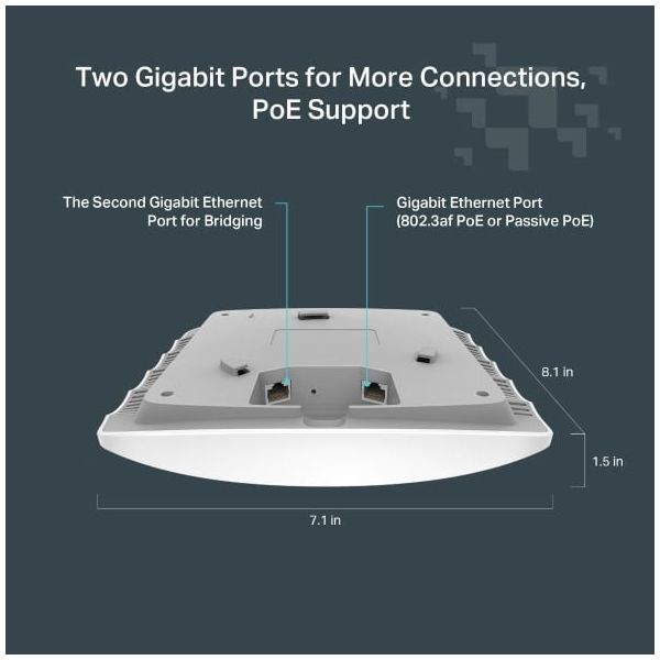 TP-Link FESTA F54 draadloos toegangspunt (WAP) 1300 Mbit/s Wit Power over Ethernet (PoE) (FESTA F54) TP-Link FESTA F54 draadloos toegangspunt (WAP) 1300 Mbit/s Wit Power over Ethernet (PoE) (FESTA F54)