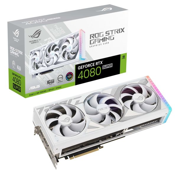 ASUS ROG -STRIX-RTX4080S-16G-WHITE NVIDIA GeForce RTX 4080 SUPER 16 GB GDDR6X (90YV0KB3-M0NA00)
