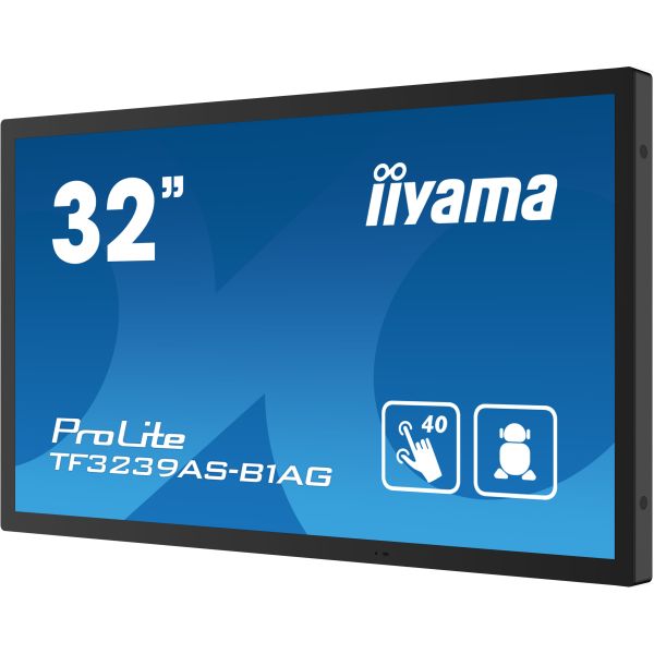 iiyama TF3239AS-B1AG computer monitor 80 cm (31.5") 1920 x 1080 Pixels Full HD LED Touchscreen Zwart (TF3239AS-B1AG)