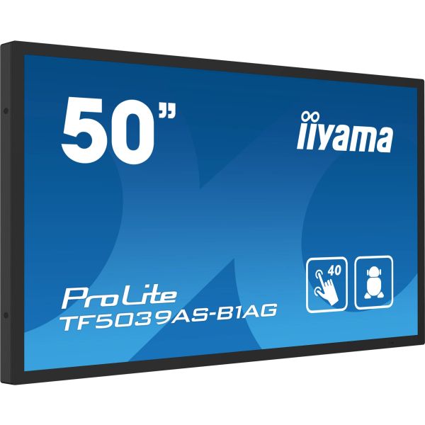 iiyama TF5039AS-B1AG beeldkrant Digitale signage flatscreen 125,7 cm (49.5") LED 500 cd/m² 4K Ultra HD Zwart Touchscreen Type processor Android 24/7 (TF5039AS-B1AG)