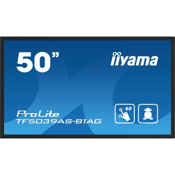 iiyama TF5039AS-B1AG computer monitor 125,7 cm (49.5") 3840 x 2160 Pixels 4K Ultra HD LED Touchscreen Zwart (TF5039AS-B1AG)