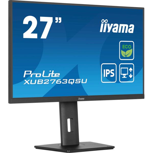 iiyama ProLite XUB2763QSU-B1 computer monitor 68,6 cm (27") 2560 x 1440 Pixels Full HD LED Zwart (XUB2763QSU-B1)