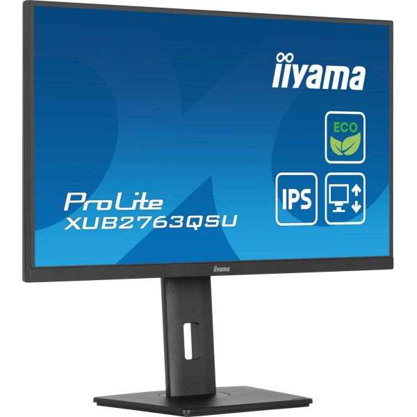 iiyama ProLite XUB2763QSU-B1 computer monitor 68,6 cm (27") 2560 x 1440 Pixels Quad HD LED Zwart (XUB2763QSU-B1) iiyama ProLite XUB2763QSU-B1 computer monitor 68,6 cm (27") 2560 x 1440 Pixels Quad HD LED Zwart (XUB2763QSU-B1)
