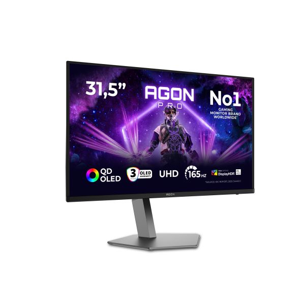 AOC AGON PRO AG326UD computer monitor 80 cm (31.5") 3840 x 2160 Pixels 4K Ultra HD QD-OLED Zwart (AG326UD)