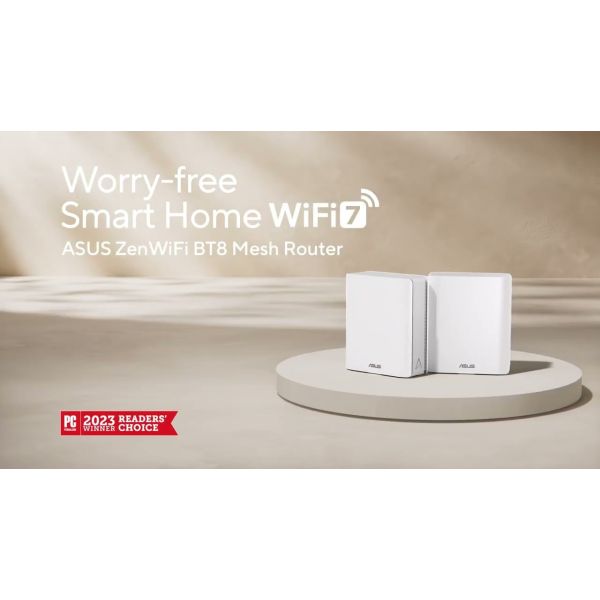 ASUS ZenWiFi BT8 Tri-band (2,4 GHz / 5 GHz / 6 GHz) Wi-Fi 7 (802.11be) Wit 3 Intern (90IG0930-MO3B00)