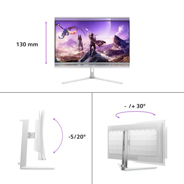 Philips Evnia 8000 32M2N8900/00 computer monitor 80 cm (31.5") 3840 x 2160 Pixels 4K Ultra HD QD-OLED Wit (32M2N8900/00)