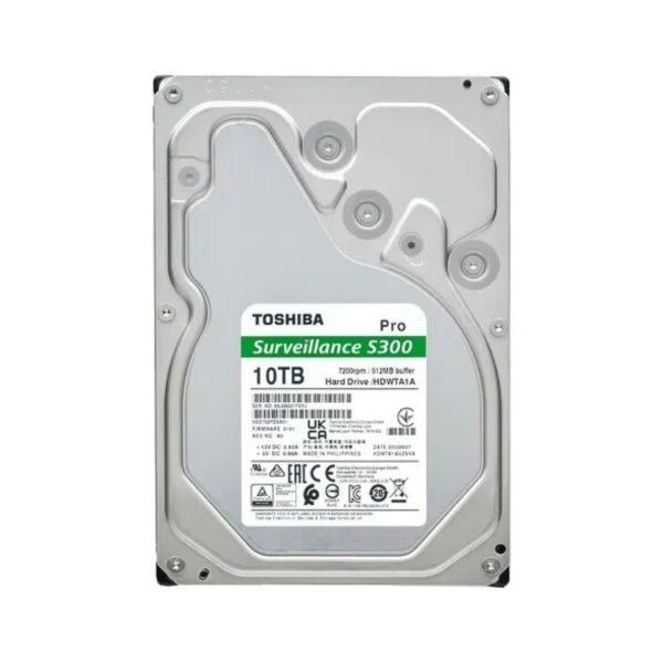 Toshiba 8.9cm (3.5) 10TB SATA3 Pro Surv. S300 7200RPM 512 intern (MD10ADA10TV)