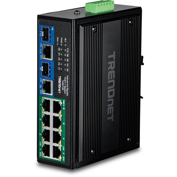 TRENDnet 10-PORT INDUSTRIAL GIGABIT 400W - Switch - 1 Gbps (TI-BG108) (TI-BG108)