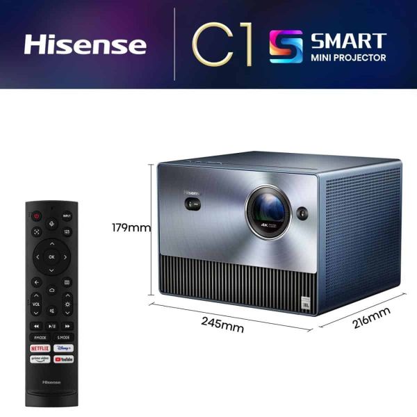 Hisense C1 1600 ANSI lumens DMD UHD 4K (3840x2160) Blauw, Donkergrijs (20012273)