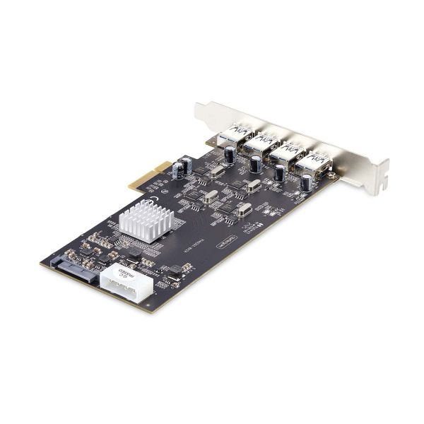 StarTech.com 4-Port USB PCIe Kaart, USB 3.2 5Gbps, PCI Express Uitbreidingskaart met 4x Onafhankelijke USB Controllers, 4x USB-A Poorten, Windows/macOS/Linux (P5Q4A-USB-CARD)