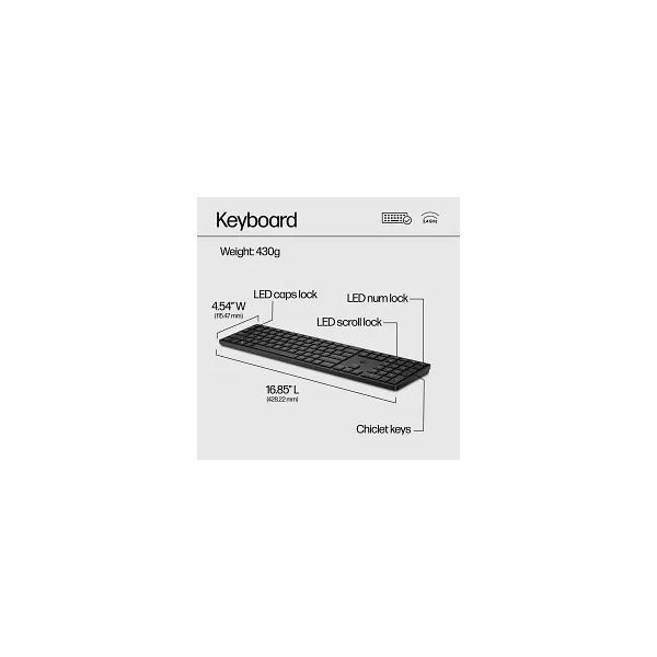 HP Swiss Combo White Keyboard (L34193-061)