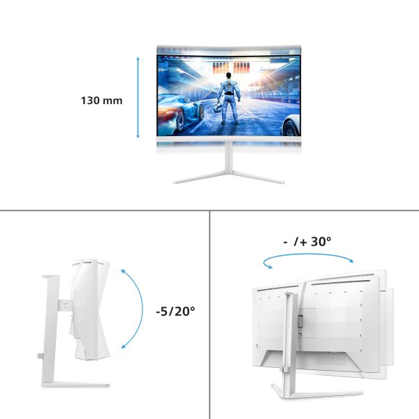 Philips Evnia 5000 27M2C5501/00 computer monitor 68,6 cm (27") 2560 x 1440 Pixels Quad HD LCD Wit (27M2C5501/00) Philips Evnia 5000 27M2C5501/00 computer monitor 68,6 cm (27") 2560 x 1440 Pixels Quad HD LCD Wit (27M2C5501/00)