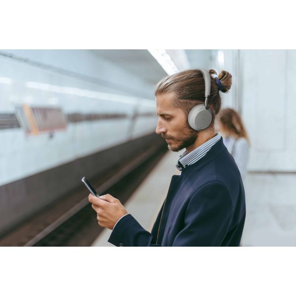 Yealink BH72 Teams + BHC76 Headset Draadloos Hoofdband Kantoor/callcenter USB Type-C Bluetooth Oplaadhouder Licht Grijs (1208612)