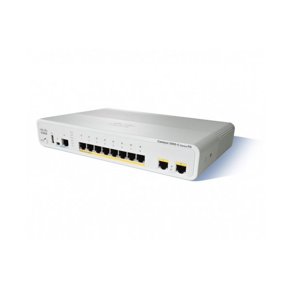 Cisco Catalyst 2960-C PD 8 FE Switch met 2x (WS-C2960CPD8TTL-RF)