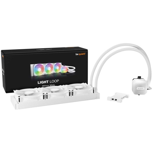be quiet! LIGHT LOOP 360mm White Processor Alles-in-één vloeistofkoeler 12 cm Wit 1 stuk(s) (BW023)
