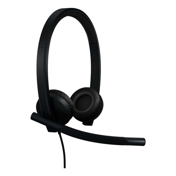 Logitech H570e Headset Bedraad Hoofdband Kantoor/callcenter USB Type-C Zwart (981-001431)