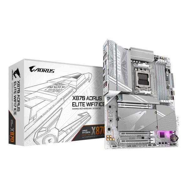 GIGABYTE X870 AORUS ELITE WIFI7 ICE AMD X870 Socket AM5 ATX (X870 A ELITE WF7 ICE)