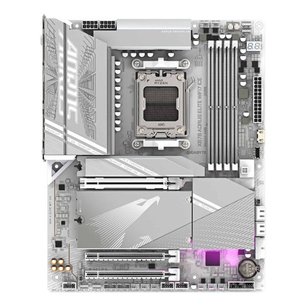 GIGABYTE X870 AORUS ELITE WIFI7 ICE AMD X870 Socket AM5 ATX (X870 A ELITE WF7 ICE)